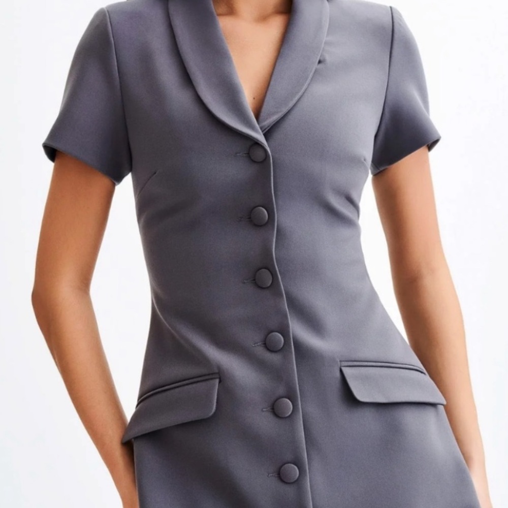 Meshki Paolina Collard Suiting Dress